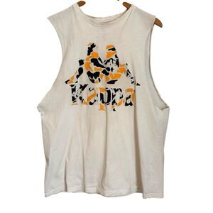 Kappa Tank Top Mens Size Large Distressed Hip Hop Grunge Graphic Tee Shirt